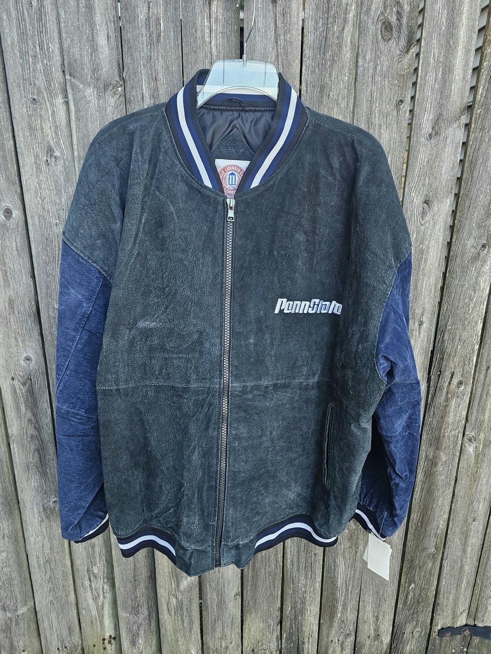 PENN STATE Men's Navy and Charcoal Bomber Jacket